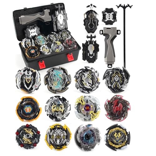 12pcs Gyros Turbo Set, Gyros Kreisel Set,4D Spielzeug Geschenk +3pcs Launcher Mit Box Set-WWHEI 12pcs Gyros Turbo Set, Gyros Kreisel Set,4D Spielzeug Geschenk +3pcs Launcher Mit Box Set-WWHEI von generic