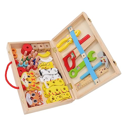 Holz-Werkzeugkasten-Spielzeug, Feine Verarbeitung, Werkzeugkasten, Puzzle-Spielzeug, Lernspielzeug, Konstruktion, Kinderspielzeug, Geschenke von generic