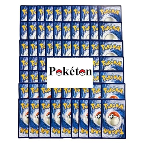 Pokemon Karten original Paket mit 100 Pokemon Karten deutsch - Sammelkarten Set mit Holo Pokémon Karten Plus Poketon.Shop Visitenkarte - Spiel Geschenk für Kinder und Einsteiger von generisch