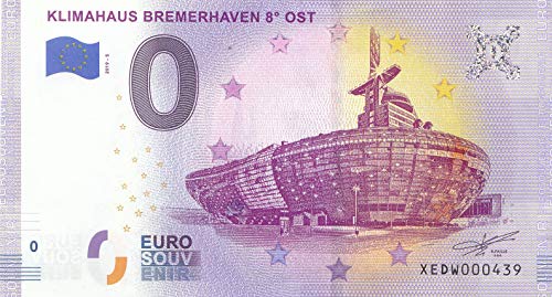 Generisch 0 Euro Schein Klimahaus Bremerhaven 8° Ost 2019-5 - Null Euro Souvenier Banknote Köln mit verschiedenen Sehenswürdigkeiten von Generisch