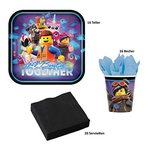 generisch 52- teiliges Party Set Lego Movie 2 von generisch