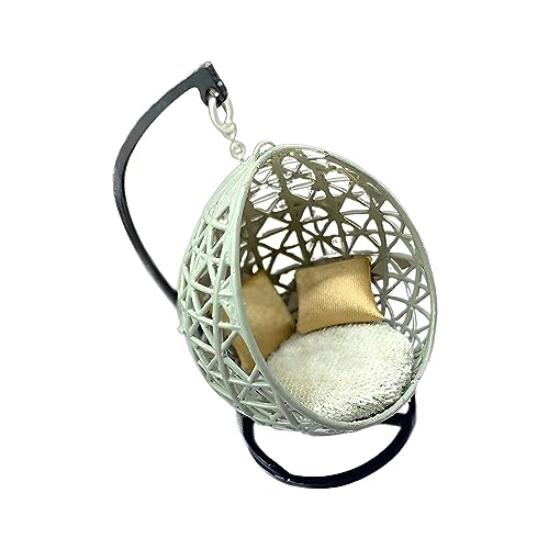 1/30 Mini Hängesessel Puppenhaus Hängestuhl Miniatur mit Sitzkissen Garten Schaukel Korb Desktop Dekoration Maßstab 30 1/30 Mini Hängesessel Puppenhaus Hängestuhl Miniatur mit Sitzkissen Garten Schaukel Korb Desktop Dekoration Maßstab 30 von getuse