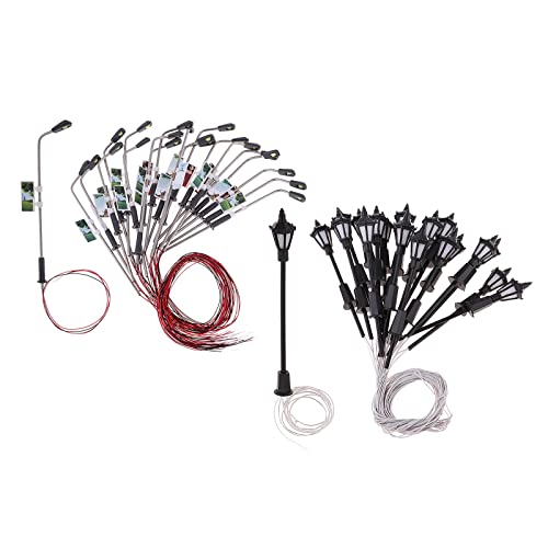 1:150N Scale Street Light Miniaturmodell LED Lampe für Zug Landschaft Dekoration - 100 weiße & 20 schwarze Stücke 1:150N Scale Street Light Miniaturmodell LED Lampe für Zug Landschaft Dekoration - 100 weiße & 20 schwarze Stücke von getuse