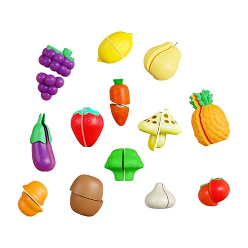 13-teiliges Spielzeug-Obst und Gemüse Set zum Schneiden, Rollenspiel Lebensmittel für Kinderküche, pädagogisches Lernspielzeug 13-teiliges Spielzeug-Obst und Gemüse Set zum Schneiden, Rollenspiel Lebensmittel für Kinderküche, pädagogisches Lernspielzeug von getuse