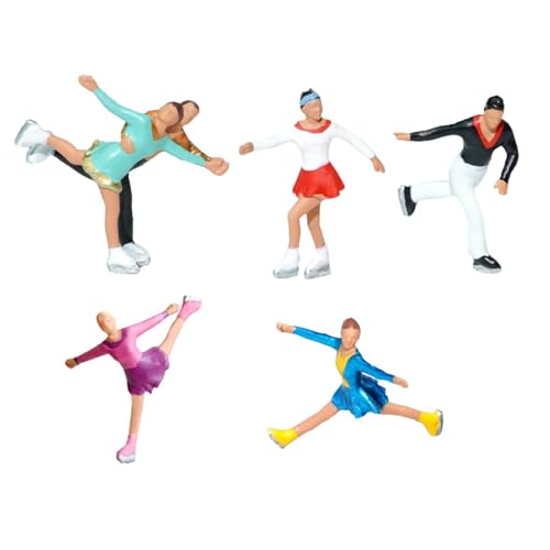 5 Stück Miniaturfiguren im Maßstab 1:87 Eiskunstläufer Harz Figuren für Modellbau Puppenhaus Diorama 5 Stück Miniaturfiguren im Maßstab 1:87 Eiskunstläufer Harz Figuren für Modellbau Puppenhaus Diorama von getuse