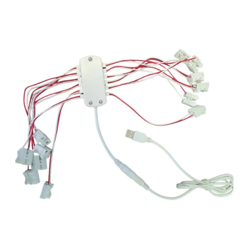 5V USB-Netzteil mit 12 Anschlüssen, 1m USB-Verkabelung für Modelleisenbahnen, Modelllampen, Dioramen und Landschaftsbeleuchtung 5V USB-Netzteil mit 12 Anschlüssen, 1m USB-Verkabelung für Modelleisenbahnen, Modelllampen, Dioramen und Landschaftsbeleuchtung von getuse