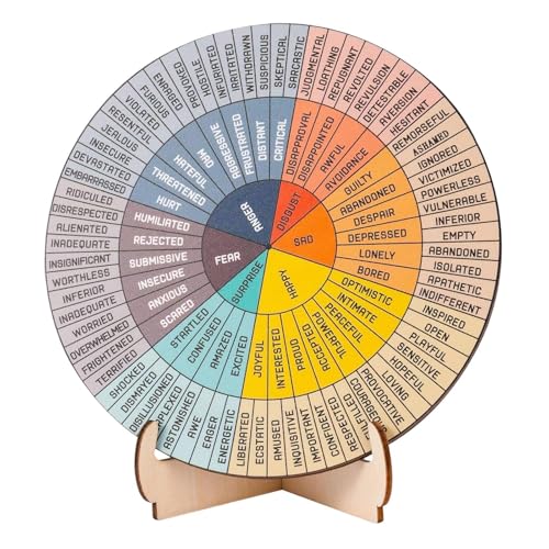 Gefühlsrad Emotionsrad groß mit Sockel Diagramm psychische Gesundheit Schreibtischdekoration Schule Zuhause Geschenk Gefühlsrad Emotionsrad groß mit Sockel Diagramm psychische Gesundheit Schreibtischdekoration Schule Zuhause Geschenk von getuse