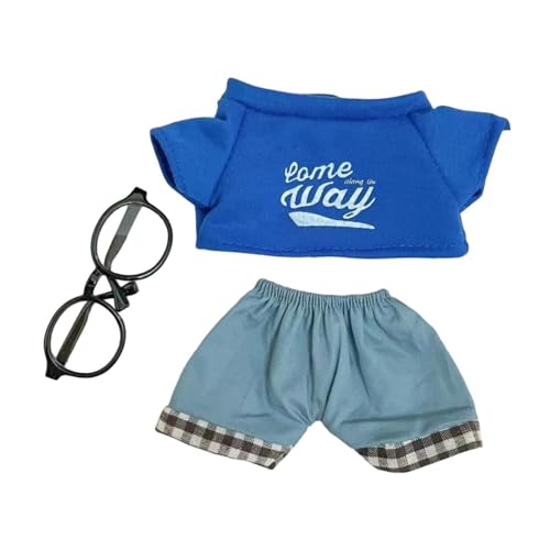 Plüschpuppenkleidung für 20 cm Stofftier-Kostüme, Foto-Requisiten, Outfits mit abnehmbarem Design, Buchstabenhemd Plüschpuppenkleidung für 20 cm Stofftier-Kostüme, Foto-Requisiten, Outfits mit abnehmbarem Design, Buchstabenhemd von getuse