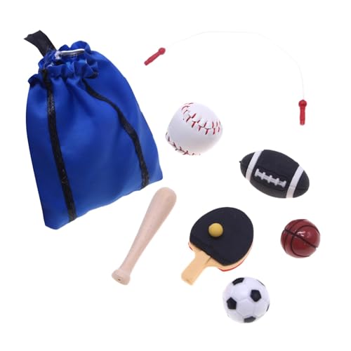 Puppenhaus Miniatur Sport Set Sport Spielzeug Multifunktionale Simulation 7x8 cm Holz Polyester Harz Puppenhaus Miniatur Sport Set Sport Spielzeug Multifunktionale Simulation 7x8 cm Holz Polyester Harz von getuse