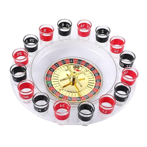Roulette-Trinkspiel-Rad mit 16 Bechern, 11.42 Zoll Drehteller für Partys, KTV-Bar, Geburtstage, Erwachsenenspiel Roulette-Trinkspiel-Rad mit 16 Bechern, 11.42 Zoll Drehteller für Partys, KTV-Bar, Geburtstage, Erwachsenenspiel von getuse