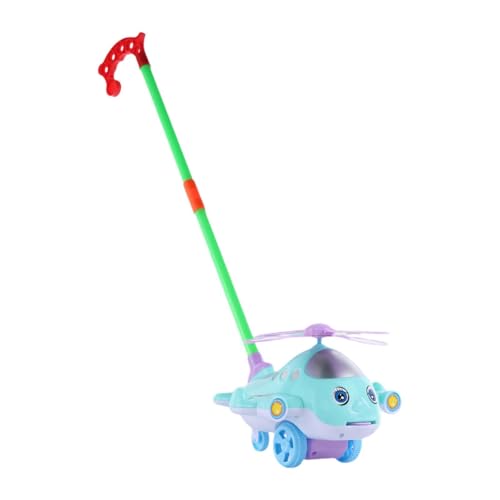 Schiebespielzeug Flugzeug für Kleinkinder 1-3 Jahre, Lauflernspielzeug mit abnehmbarem Stiel und Klingel, Nachziehspielzeug für Jungen und Mädchen- Blau Schiebespielzeug Flugzeug für Kleinkinder 1-3 Jahre, Lauflernspielzeug mit abnehmbarem Stiel und Klingel, Nachziehspielzeug für Jungen und Mädchen- Blau von getuse
