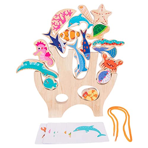 getuse Holz-Tier-Blöcke Balance Training Früherziehung Tierspielzeug Bausteine für Neujahr Festival Vorschule getuse Holz-Tier-Blöcke Balance Training Früherziehung Tierspielzeug Bausteine für Neujahr Festival Vorschule von getuse