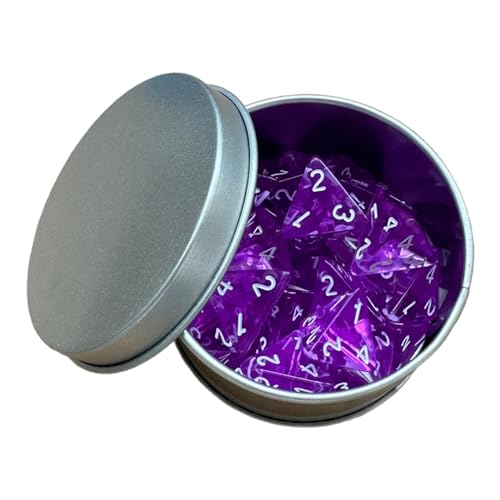 getuse Packung mit 4 seitigen Würfeln 16mm Acryl Polyeder Würfel Set D4 für Tischspiele und Rollenspiele- Violett getuse Packung mit 4 seitigen Würfeln 16mm Acryl Polyeder Würfel Set D4 für Tischspiele und Rollenspiele- Violett von getuse