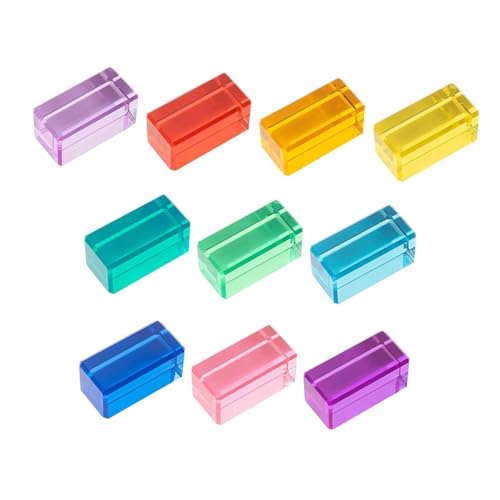 getuse Regenbogen-Baustein-Set 10 Stück, Stapelspielzeug aus Acryl, sensorisches Spielzeug für Feinmotorik und Kreativität, Bunte Edelsteinwürfel für Jungen und Mädchen- 10 Stück getuse Regenbogen-Baustein-Set 10 Stück, Stapelspielzeug aus Acryl, sensorisches Spielzeug für Feinmotorik und Kreativität, Bunte Edelsteinwürfel für Jungen und Mädchen- 10 Stück von getuse