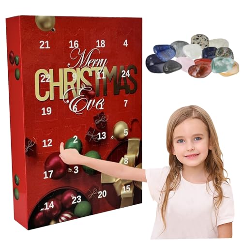 ggtuyt Crystal Adventskalender 2023, 24 Tage Edelstein -Adventskalender Xmas Countdown -Kalender DIY -Schmuck, die Geschenke für Kinder Lernen und Sammlungen Spielzeug und Spiele von ggtuyt