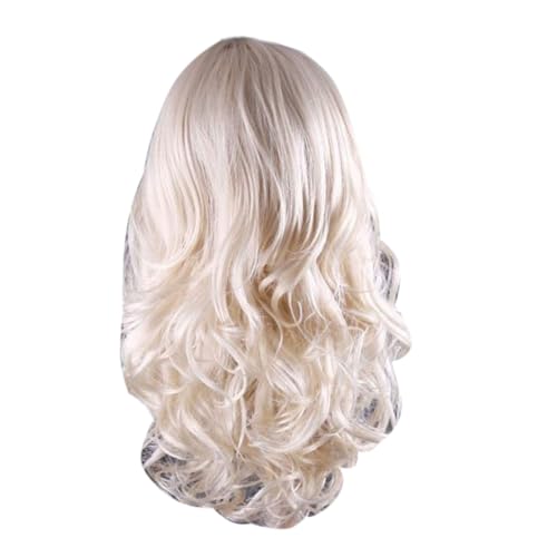 ggtuyt Halloween -Dekoration 24 stilvolle Lange lockige Blonde Haar Perücke Blonde Perücke Lange Blonde Perücke perfekt für Party, Hallowmas und Weihnachten (Blonde) von ggtuyt