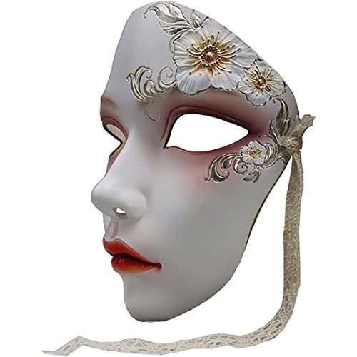 ggtuyt Schmuckaccessoires Face Mask Full Face Dance Party Fairy Art Maske handbemalt, halb Gesichtsmaske, Party, Tanzparty, Geburtstagsgeschenk, wunderschöne und Exquisite Normale Halloween-Kostüm von ggtuyt