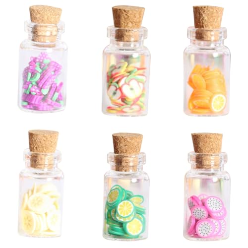 ggtuyt Spielzeug und Spiele Mini Food Toys 6PCS 1/6 Skala Miniaturflaschen mit Obstscheiben Süßes Mini -Food -Kit DIY Mini Glas Gläser für Puppenhauszubehör Stil 2 von ggtuyt