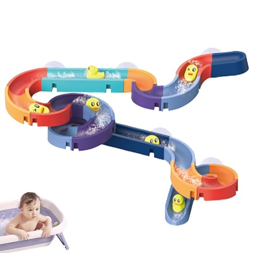 Badespielzeug Wasserbälle Bahnen, Badespielzeug für Kleinkinder, Wasserwand, Badewannenbahn, Spielzeug-Set, Slide Shower Tracks Wasserspielzeug Geschenke für Mädchen, Badespielzeug für Kinder ab 3 Jah von gifyym