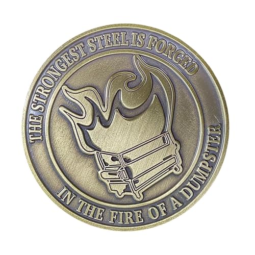 Dumpster Fire Desk Coin - The Fire of Dumpster Coin | Appreciation Moral Booster Coin | Urkomische herausfordernde Humor Münze | Dumpster Fire Dekoration für Wettbewerbe, Belohnung und Wertschätzung von gifyym