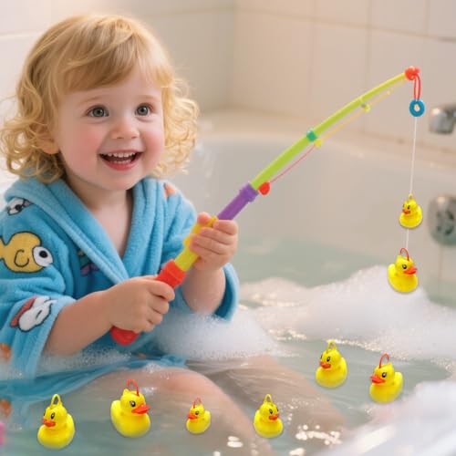Enten Angeln - Angelspiel Badewanne - Badespielzeug Baby | Interaktives Enten Fangspiel Für Wasserspielzeug Für Schwimmbad See Badestrand Garten Teich Enten Angeln - Angelspiel Badewanne - Badespielzeug Baby | Interaktives Enten Fangspiel Für Wasserspielzeug Für Schwimmbad See Badestrand Garten Teich von gifyym