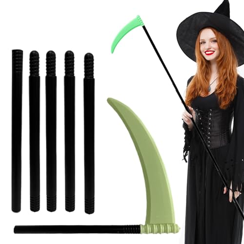 Halloween Sense Requisite Sensenmann Sichel Spielzeug Verstellbarer Griff Verbessert Kostüm Einfach Zu Montieren Kostüm Zubehör Faux Sense Perfekt für Halloween Partys Für Gruselige Dekorationen von gifyym