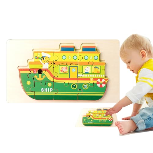 Holzpuzzles für Kleinkinder, bunte Puzzles aus Holz, multifunktional, dekorativ, Vorschul-Lernaktivitäten, sensorisches STEM-Spielzeug für Kinderzimmer, Zuhause von gifyym