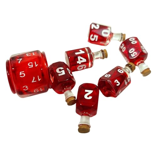 Potion Dice – Rollenspiel-Würfel-Set mit Harz-Konstruktion, polyedrisches Trankflaschen-Würfel-Set, von Astrologie inspiriertes cooles Würfel-Set für Neulinge und erfahrene Spieler von gifyym