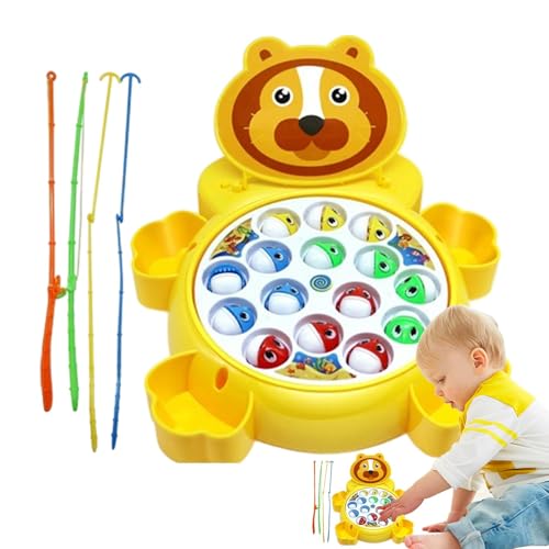 gifyym Angelspiel für Kleinkinder, Angelspielspielzeug, Batteriebetriebenes Angelspielzeug mit Musik, Tragbares rotierendes Angelbrettspiel für den Kindergarten zu Hause von gifyym