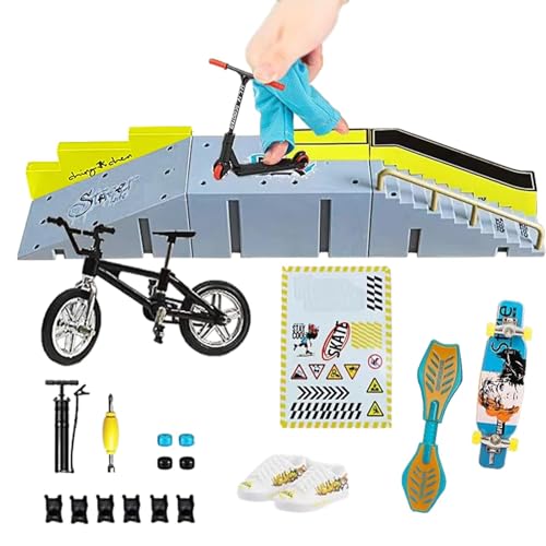 gifyym Fingerboard-Rampen, Fingerboards für Kinder - Kleines Skateboardspielzeug Fingerscooter | Fingerboard-Skateparks, lustige Fingerfahrräder für Partys, Geburtstage, Weihnachten von gifyym