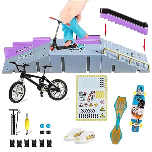 gifyym Fingerbretter für Kinder,Finger-Skateboards für Kinder - Kleines Skateboardspielzeug Fingerscooter - Fingerboard-Skateparks, lustige Fingerfahrräder für Partys, Geburtstage, Weihnachten von gifyym