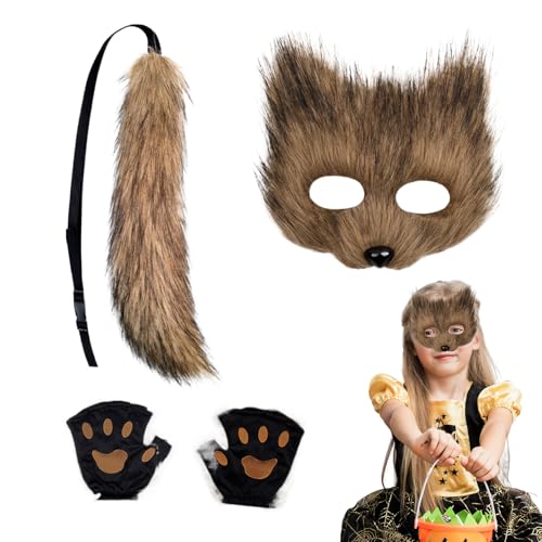 gifyym Fuchs Kostüm | Verkleidung Outfit Halloween Cosplay | Damen Fuchs Cosplay Gesichtsmaske und Schwanz,Für Männer Frauen Party Feiertag Karneval Event Maskerade gifyym Fuchs Kostüm | Verkleidung Outfit Halloween Cosplay | Damen Fuchs Cosplay Gesichtsmaske und Schwanz,Für Männer Frauen Party Feiertag Karneval Event Maskerade von gifyym