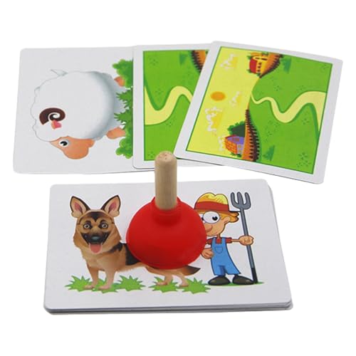 gifyym Kinder-Zaubertrick-Set, Kolben-Zaubertrick | Kolbenkarten Zaubertrick Close Up Bühnen-Requisiten - Close Up Street Magic Requisiten Lustige Spielzeuge zum Spielen des Wolfsjagdspiels von gifyym