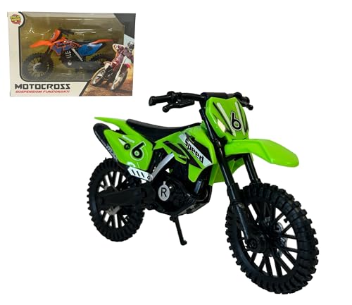 Modell Motorrad Cross Motorrad Spielzeug großes Motorrad Maßstab 1:12 Motocross Federung Funktionelles Motorrad Spielzeug Motorrad für Kinder Motorrad Spiel Cross Motorrad Spielzeug Modell, von giocoscuolaregalo