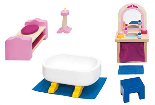 Goki 51774 - Puppenmöbel Schloss Badezimmer von goki