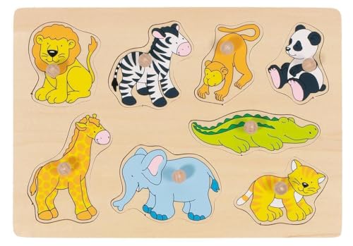 Goki 57874 - Steckpuzzle - Zootiere von goki