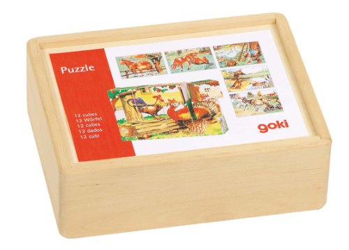 Goki 57878 - Würfelpuzzle - Bauernhof von goki