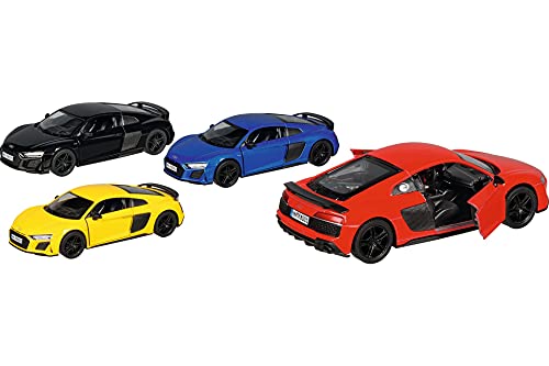 Goki - Audi R8 Coupé, Metall, 1:36, L= 13 cm Nicht für Spielzeugautos und LKWs, Mehrfarbig (12302) von goki