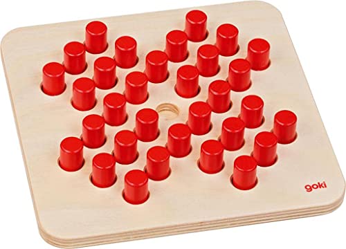 Goki Solitaire 56766-20 x 20 cm, Holz, 32 Spielsteine von goki