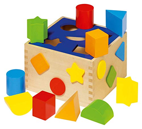 goki WM254 Sortierbox aus Holz,12-teiliges Steckspiel, Formen- und Farbensortierspiel, fördert Feinmotorik & Formerkennung, ab 12 Monaten, Lernspiel für Kleinkinder goki WM254 Sortierbox aus Holz,12-teiliges Steckspiel, Formen- und Farbensortierspiel, fördert Feinmotorik & Formerkennung, ab 12 Monaten, Lernspiel für Kleinkinder von goki