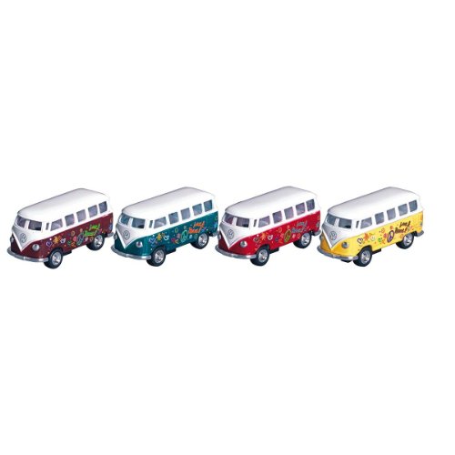 Volkswagen Classical Bus mit Druck (1962), Spritzguß, 1:64 von goki