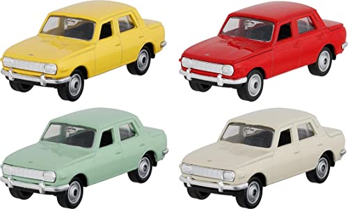 Goki 12308 Wartburg 353, Metall, 1:60-64, L=7,5 cm Autos und Figuren, bunt von goki