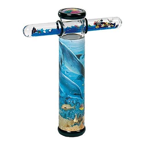 Goki 15310 Kaleidoskop mit Zauberstab Delfin, blau, Large von goki