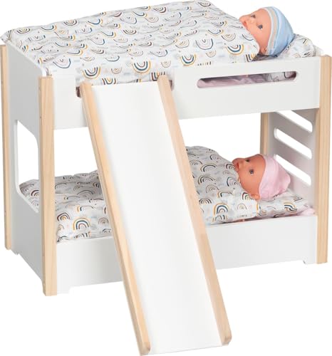 goki 51451 – Puppen-Etagenbett mit Rutsche – stabiles Bett aus Holz für Zwei Puppen goki 51451 – Puppen-Etagenbett mit Rutsche – stabiles Bett aus Holz für Zwei Puppen von goki