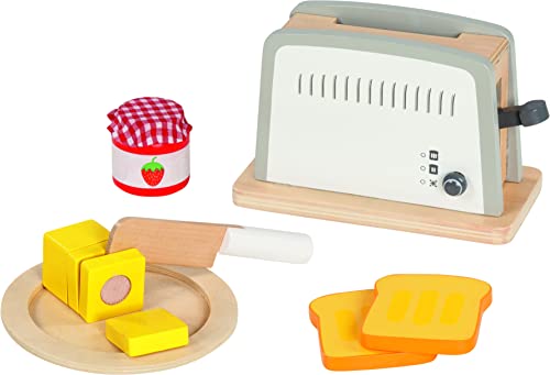 goki 51507 - Toaster - Spielset - Zubehör für Kinderküche und Kaufladen, aus Holz von goki