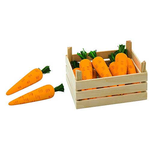 Goki 51677 Carrots Karotten in Gemüsekiste Spielzeug, gemischt von goki