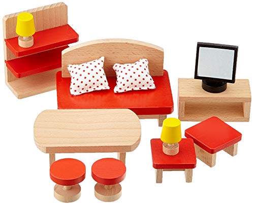 Goki 51716 Puppenmöbel Wohnzimmer, basic von goki