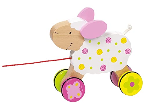 Goki 54932" Sheep Suse Nachziehspielzeug, Mehrfarbig von goki