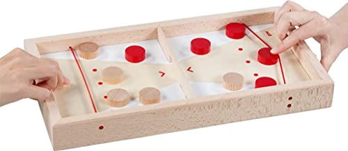 Goki 56635 Super Puck Brettspiel 2 in 1 Traditionelle Spiele, bunt von goki