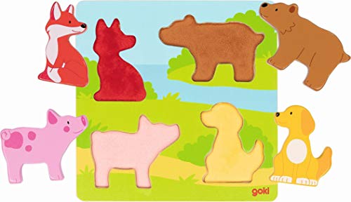 goki 57433 - Fühlpuzzle Tiere aus Holz - 4 Teile goki 57433 - Fühlpuzzle Tiere aus Holz - 4 Teile von goki